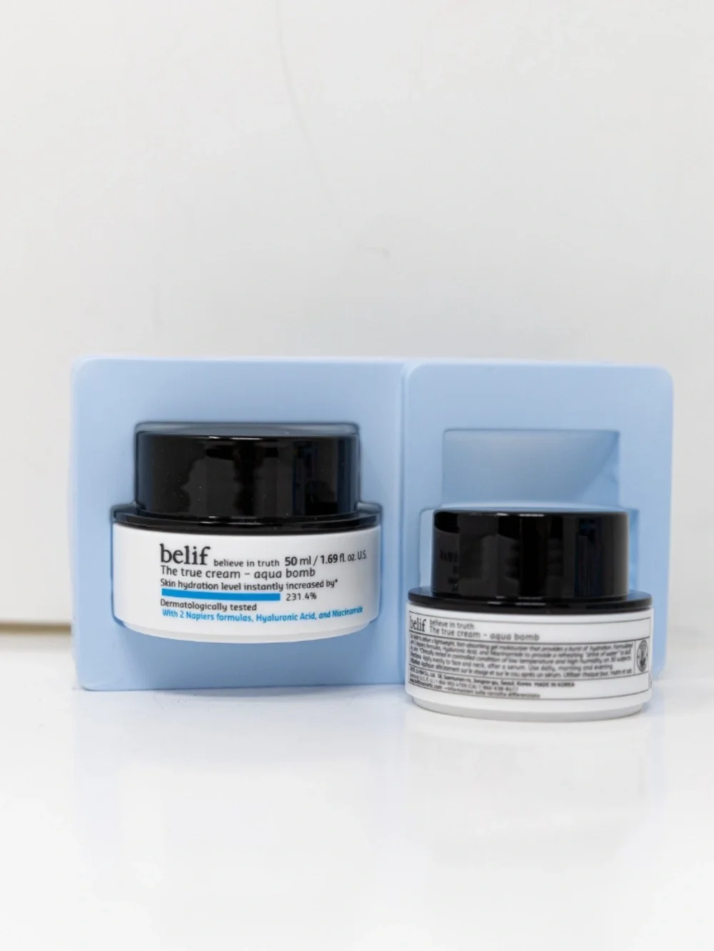 NEW Belif Aqua Bomb Home And Away Full Size Travel Lotion Gift Set 25 ml / 50 ml